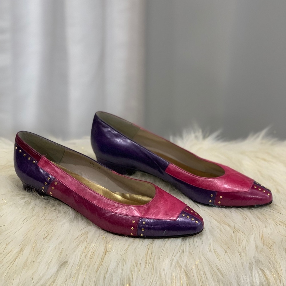 Margaret J Jerrold Vintage Leather colorblock shoes size 7.5M